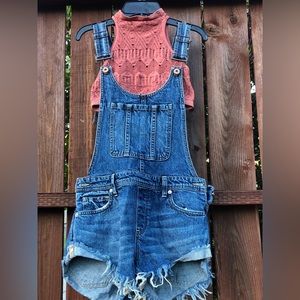 Free People Overall Shorts